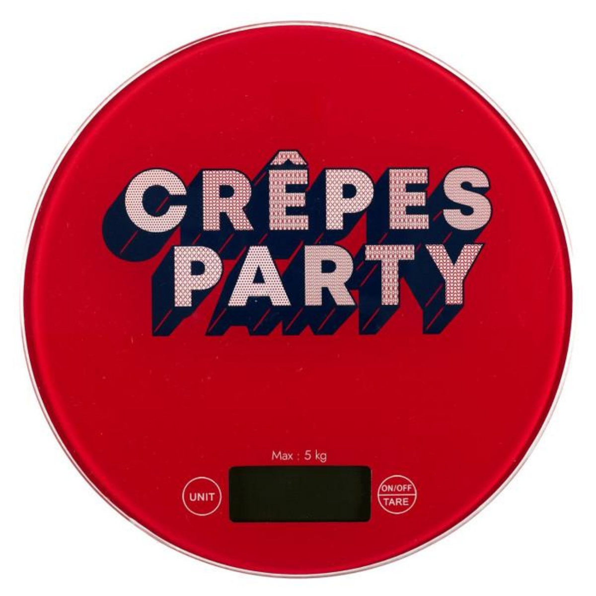 Paris Prix Balance de Cuisine Électronique  Chandeleur  19cm Rouge