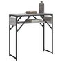 Voir la diapositive 3 : VIDAXL Table console avec etagere sonoma gris 75x30x75 cm