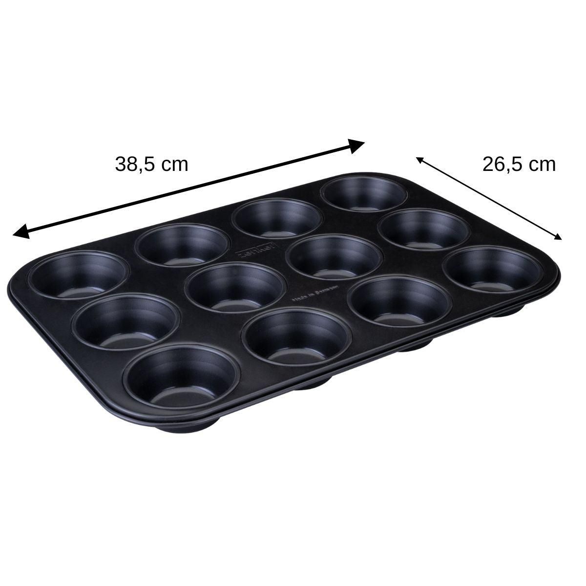 ZENKER Moule à muffins 12 empreintes 38 x 26 cm Zenker Perfect Black