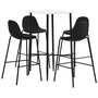 Voir la diapositive 1 : VIDAXL Ensemble de bar 5 pcs Tissu Noir