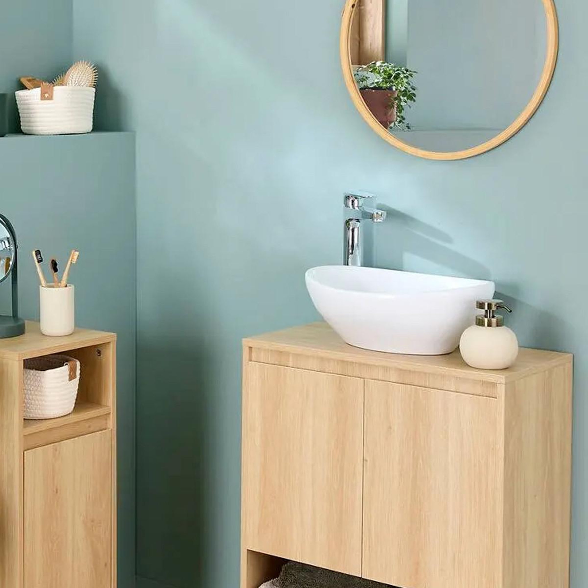 Voir la diapositive 2 : FIVE Distributeur de savon  duo  12cm ivoire
