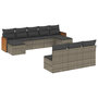 Voir la diapositive 2 : VIDAXL Salon de jardin avec coussins 10 pcs gris resine tressee