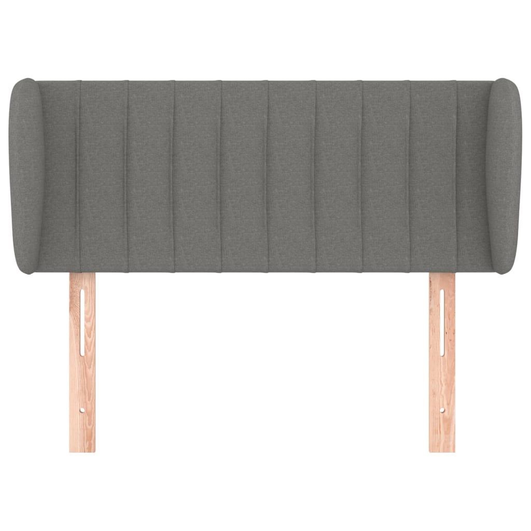Voir la diapositive 3 : VIDAXL Tete de lit avec oreilles Gris fonce 93x23x78/88 cm Tissu