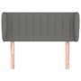 Voir la diapositive 3 : VIDAXL Tete de lit avec oreilles Gris fonce 93x23x78/88 cm Tissu