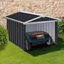 Voir la diapositive 2 : ID MARKET Garage pour robot tondeuse toit à 2 pentes métal gris anthracite 86 x 98 x 62 cm