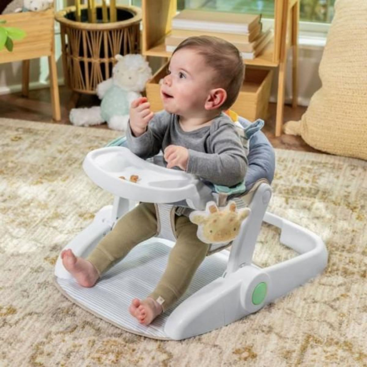 MARKET24 INGENUITY Siege bébé d'apprentissage -Casi le zebre- apporte support a bébé, 3 positions de siege, tablette d'activités
