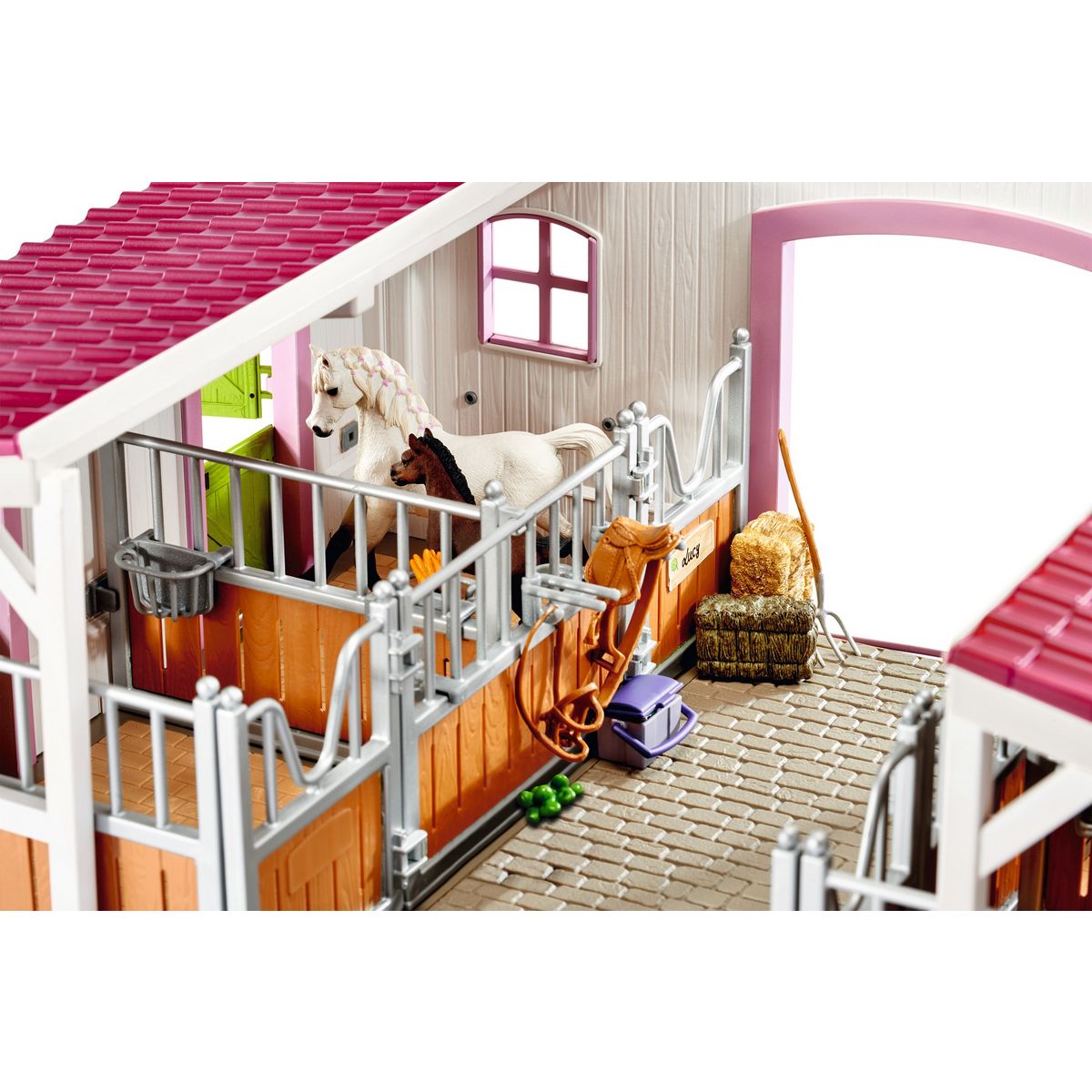 Schleich Centre équestre avec cavalière, chevaux et accessoires de l'univers Horse club - 42344