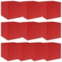 Voir la diapositive 1 : VIDAXL Boîtes de rangement 10 pcs Rouge 32x32x32 cm Tissu