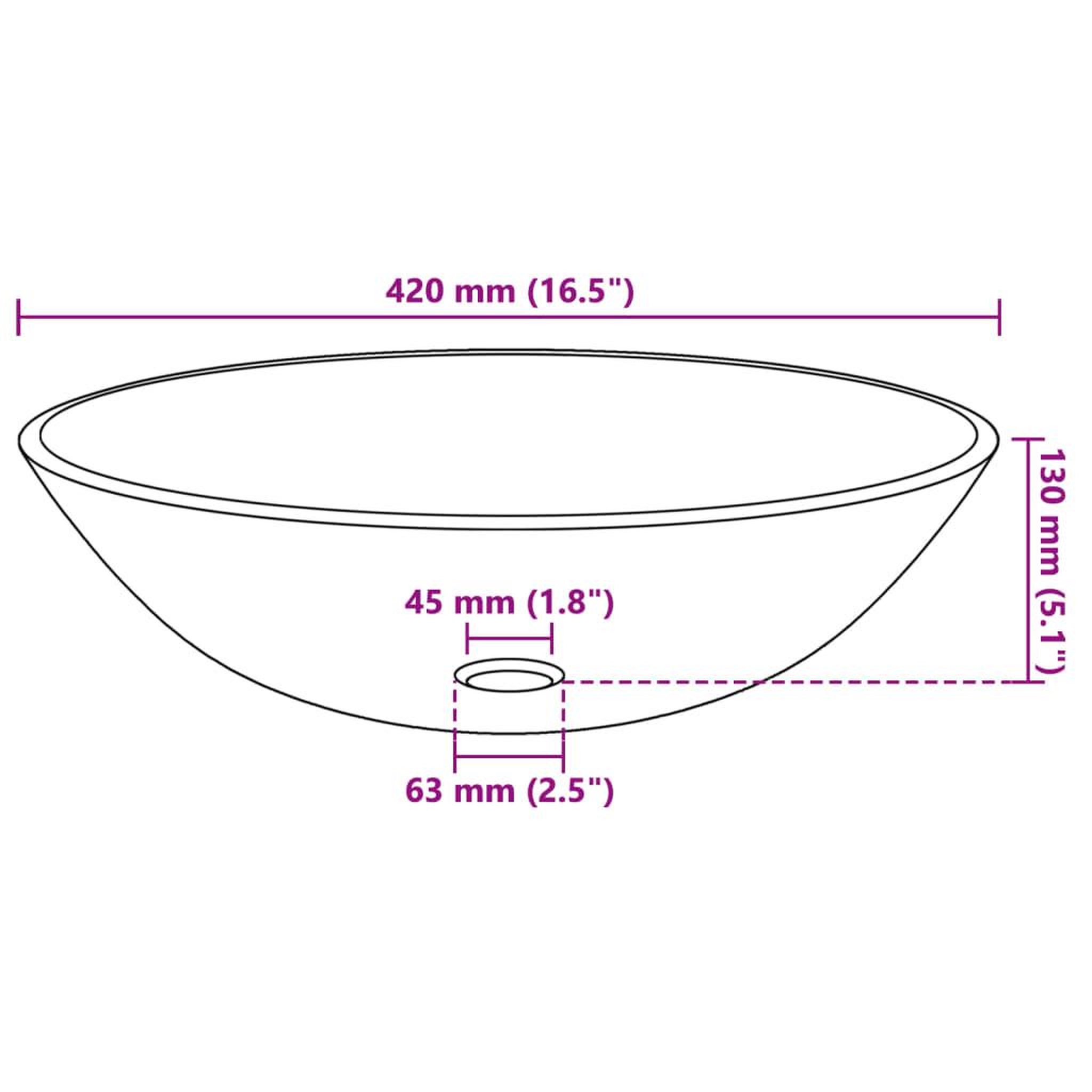 Voir la diapositive 4 : VIDAXL Lavabo Verre trempe 42 cm Transparent