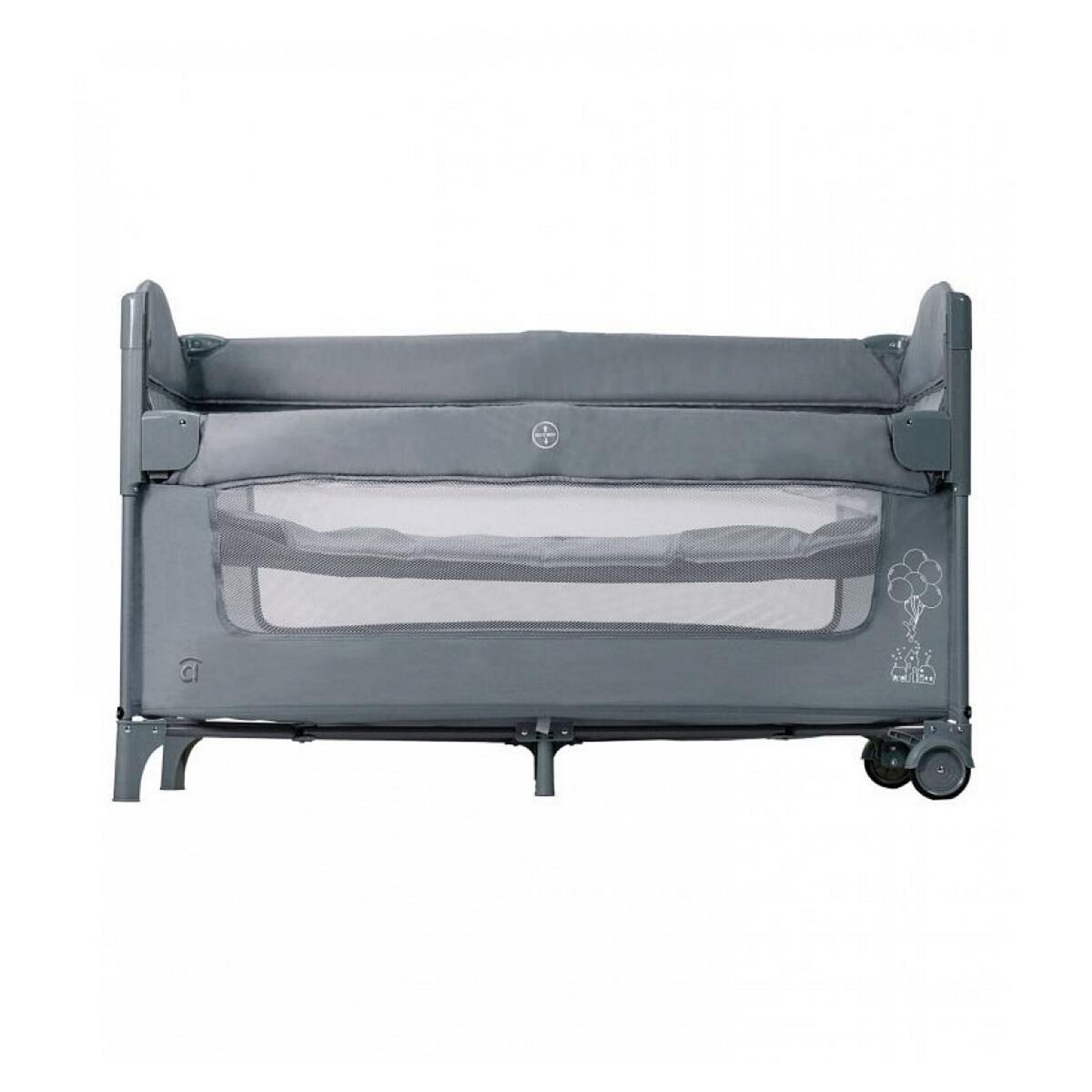 Asalvo Lit de Voyage Ensemble Gris - Confort et Sécurité pour Bébé
