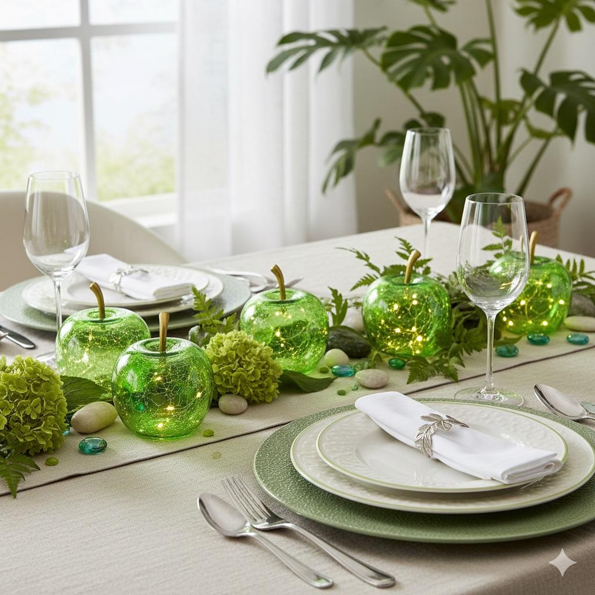 Voir la diapositive 3 : Eden Lampe pomme lumineuse 10 led design et moderne
