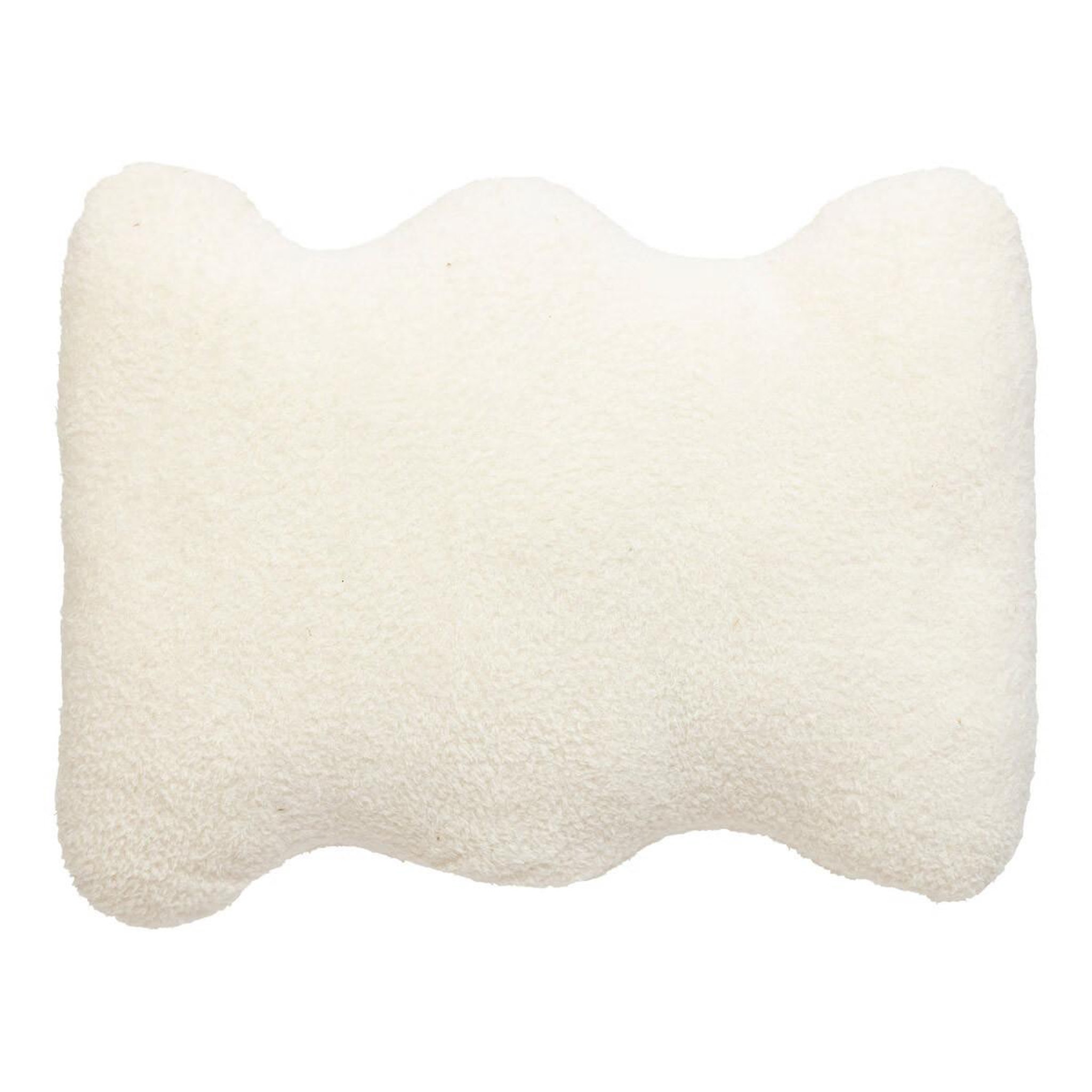 ATMOSPHERA Coussin déco imitation fourrure  wavy bliss  35x48cm blanc