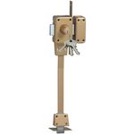 ISEO Verrou ZENITH 1533 2 points bas et coté 2 entré cylindre 45 mm droite VACHETTE 15330451.5