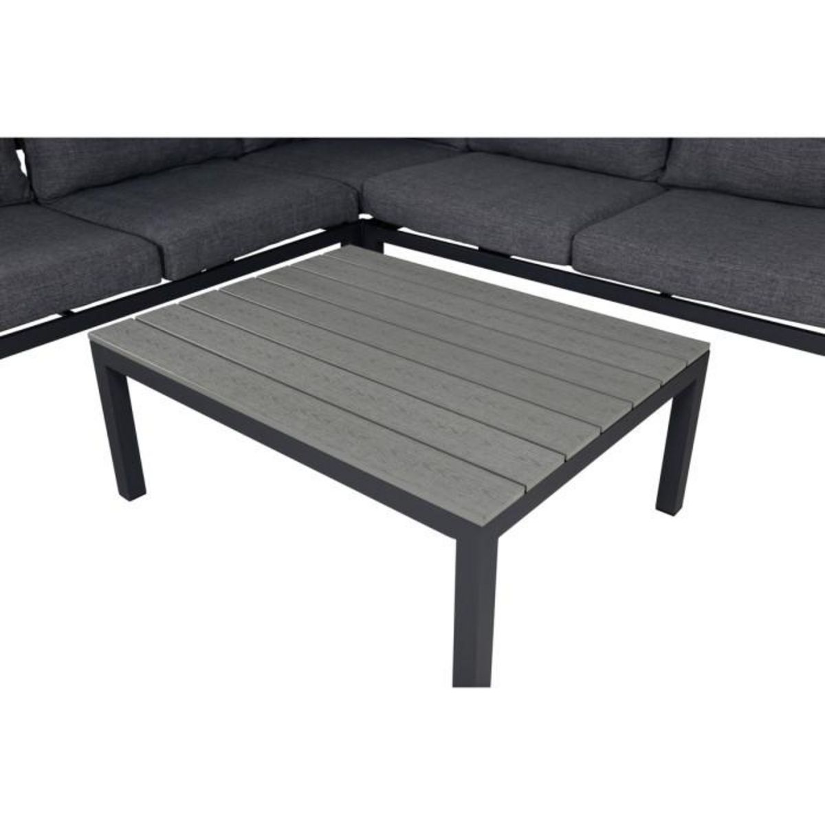 Paris Prix Salon d'Angle de Jardin  Odense  167cm Noir & Gris