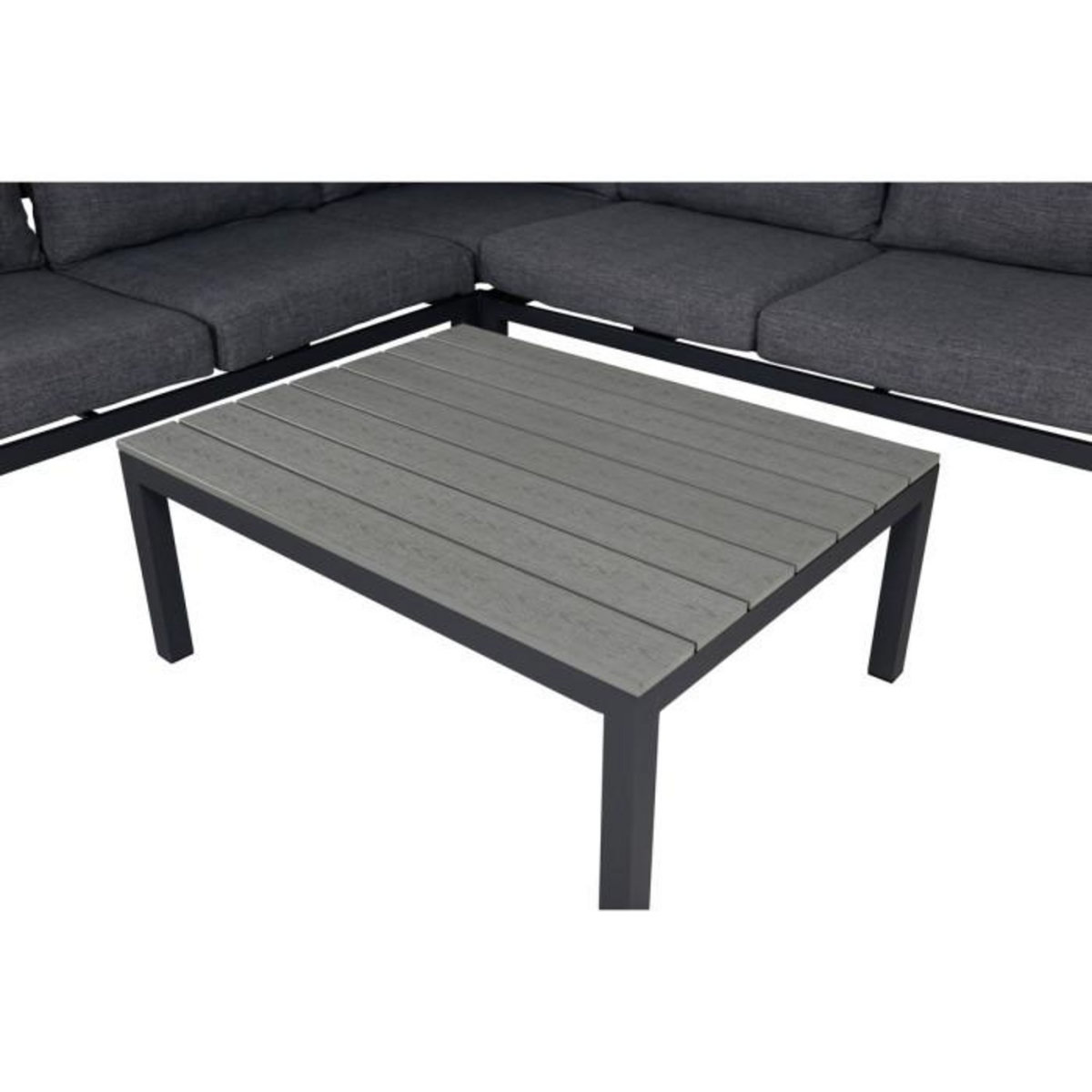 Paris Prix Salon d'Angle de Jardin  Odense  167cm Noir & Gris