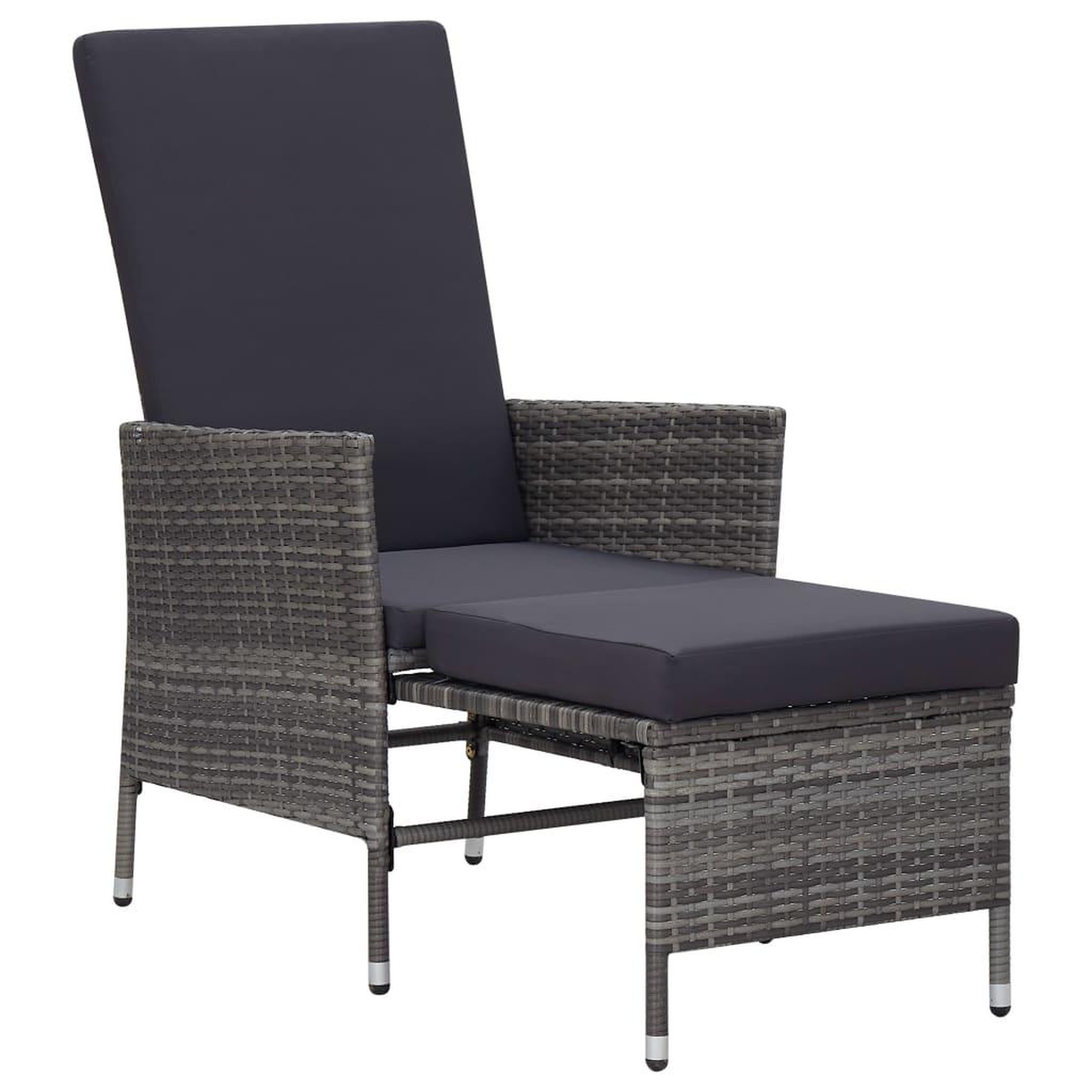 Voir la diapositive 3 : VIDAXL Salon de jardin 2 pcs avec coussins Resine tressee Gris