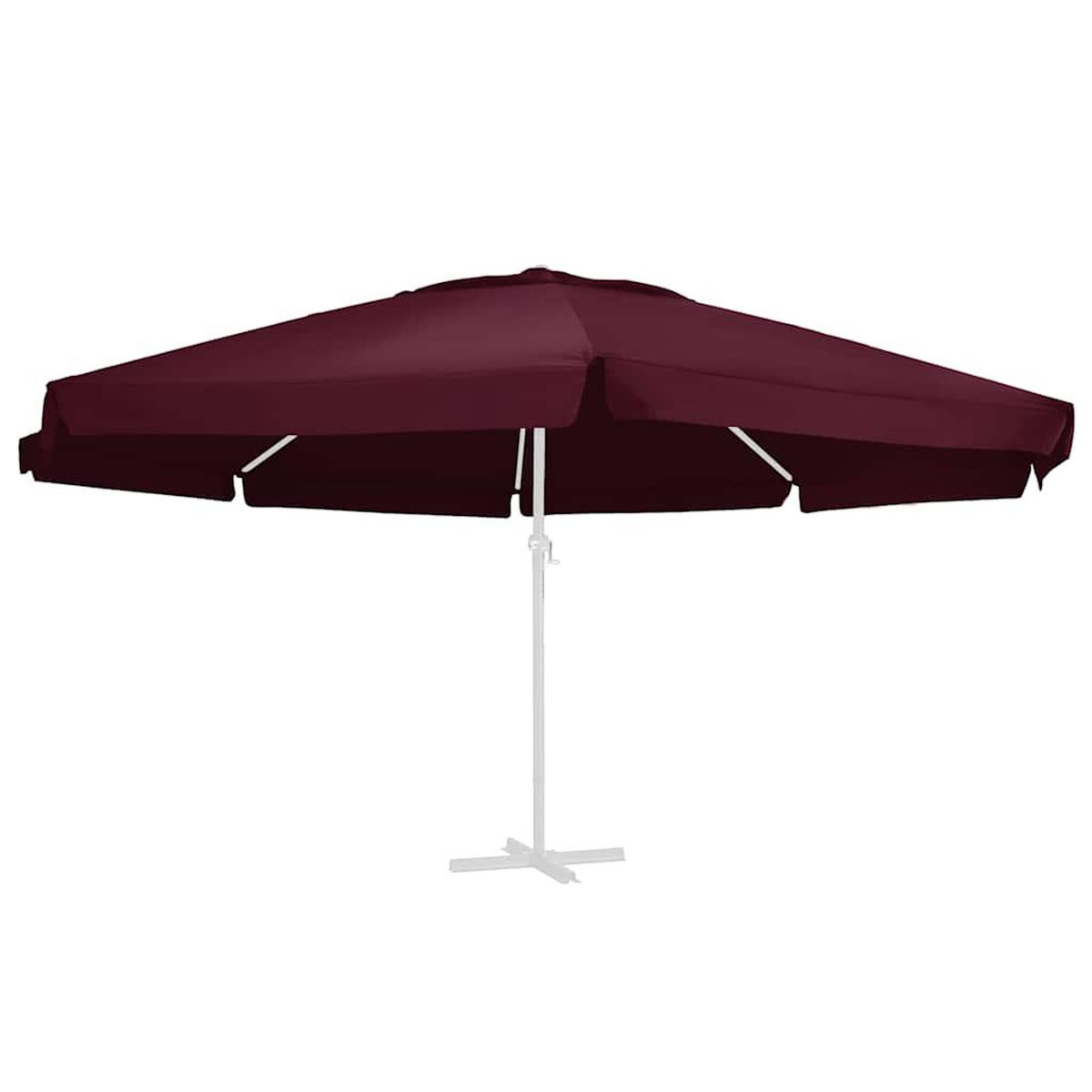 VIDAXL Tissu de remplacement pour parasol d'exterieur Bordeaux 610 cm