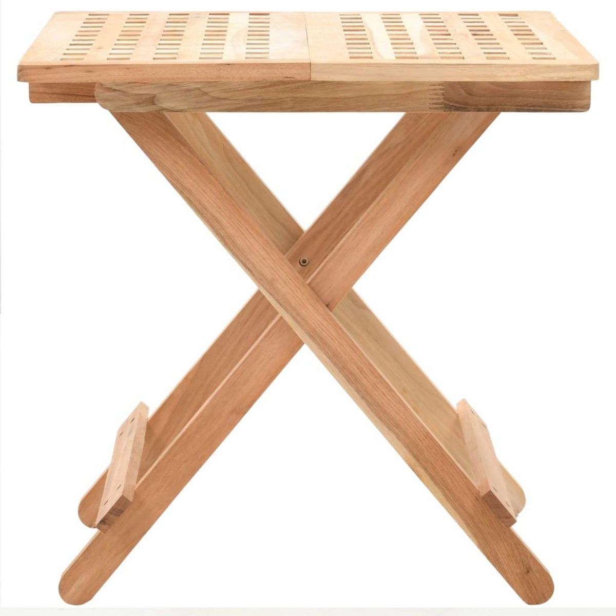 VIDAXL Table d'appoint pliante 50 x 50 x 49 cm Bois de noyer massif