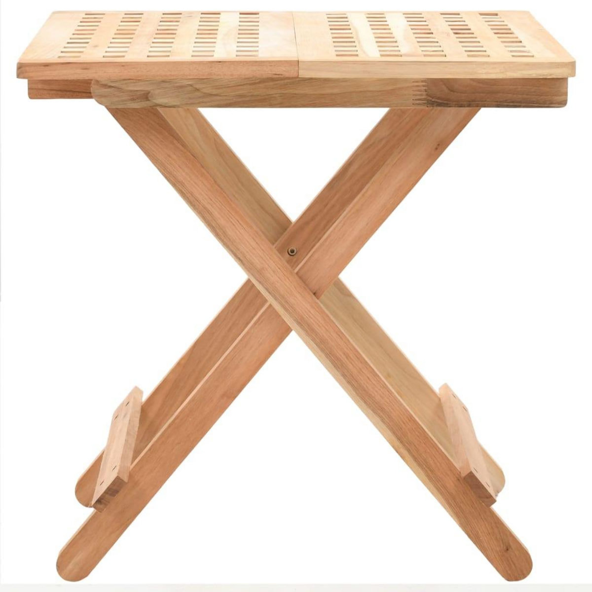 VIDAXL Table d'appoint pliante 50 x 50 x 49 cm Bois de noyer massif