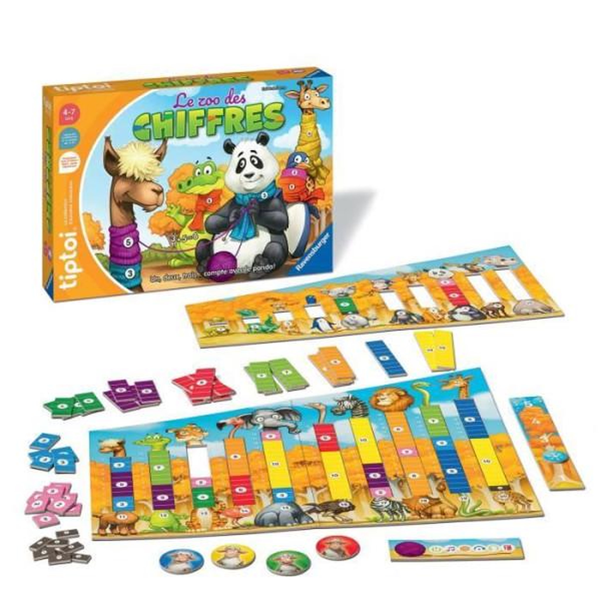 Voir la diapositive 2 : RAVENSBURGER tiptoi Le Zoo des chiffres, Jeu éducatif électronique, sans écran, 00189, A partir de 4 ans, Ravensburger