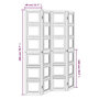 Voir la diapositive 6 : VIDAXL Cloison de separation 4 panneaux blanc bois de paulownia massif