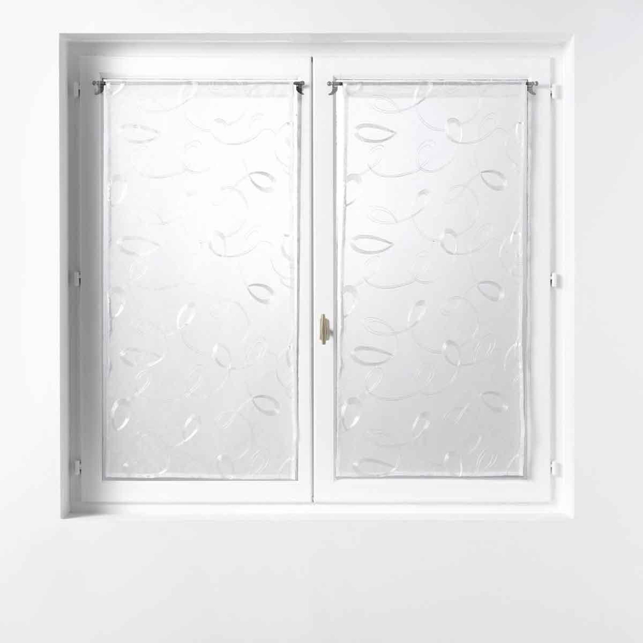 Douceur d'Intérieur Paire de voilages  hoops  60x90cm blanc