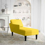 Voir la diapositive 2 : VIDAXL Fauteuil long avec coussin et accoudoir droit jaune velours