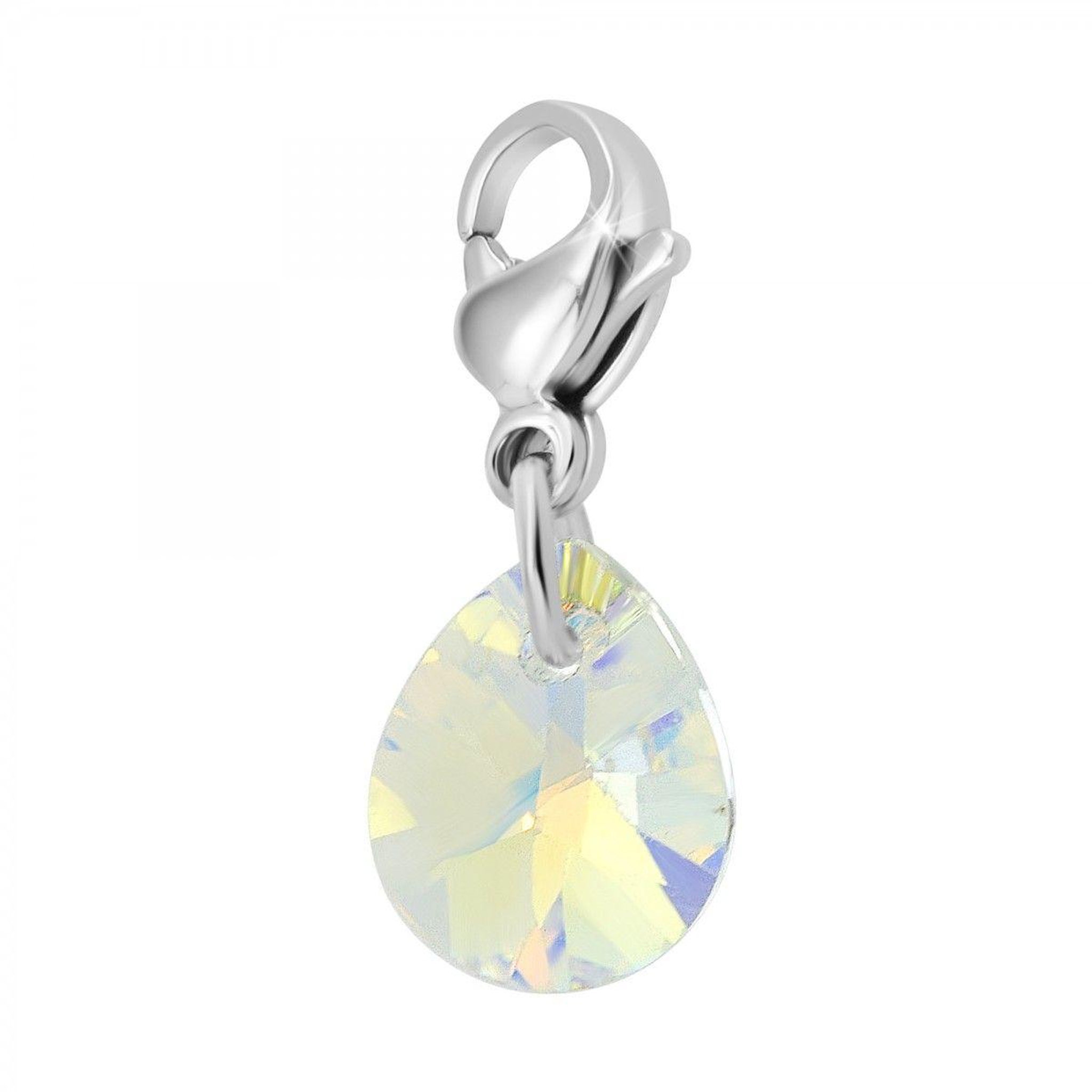 SC CRYSTAL Charm goutte en acier sc crystal orné de cristaux scintillants