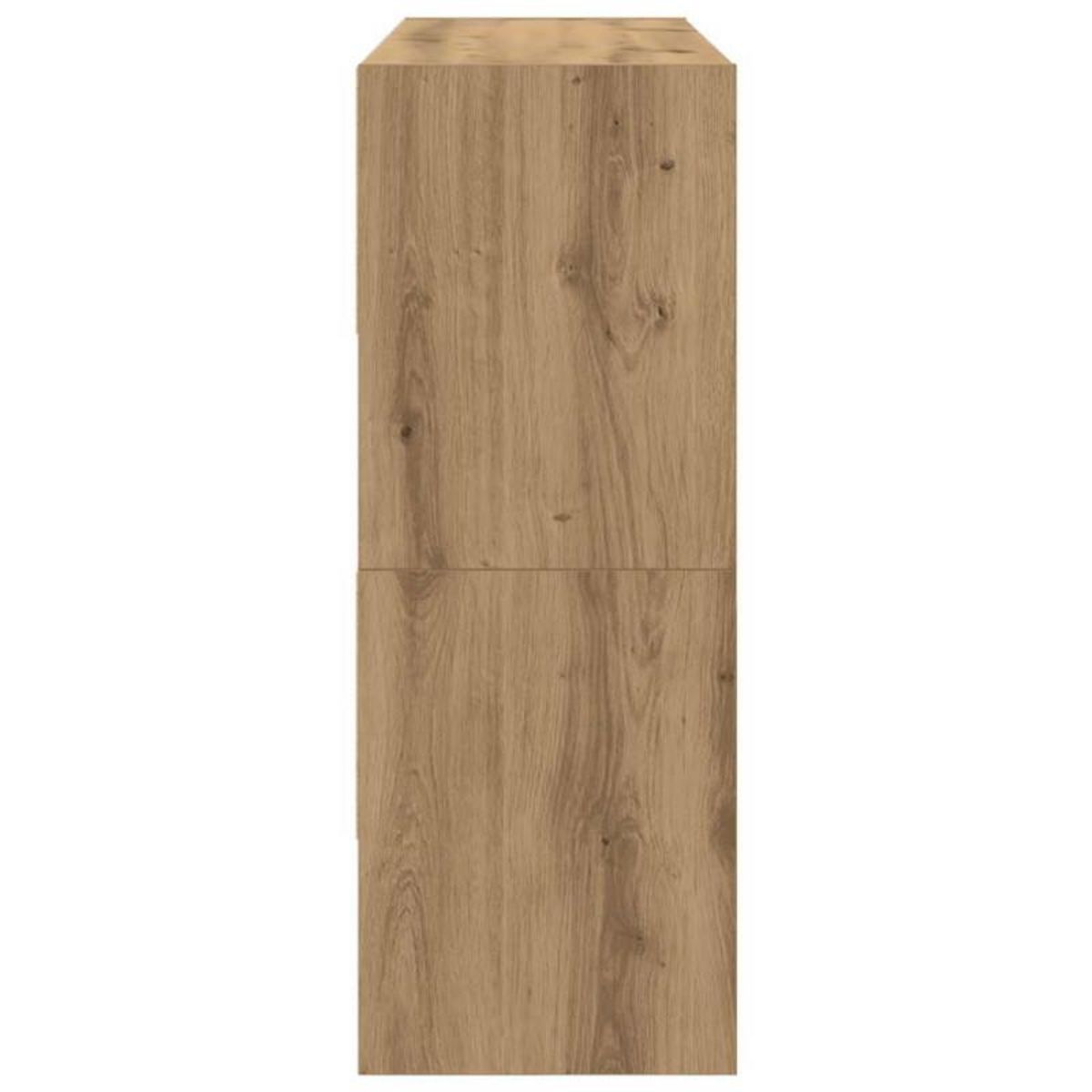 VIDAXL Étagères à chaussures empilables 2 pcs chêne artisanal