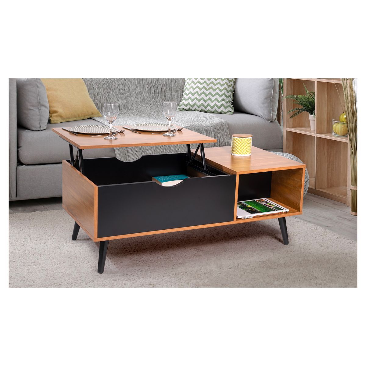 Table basse relevable grand modèle