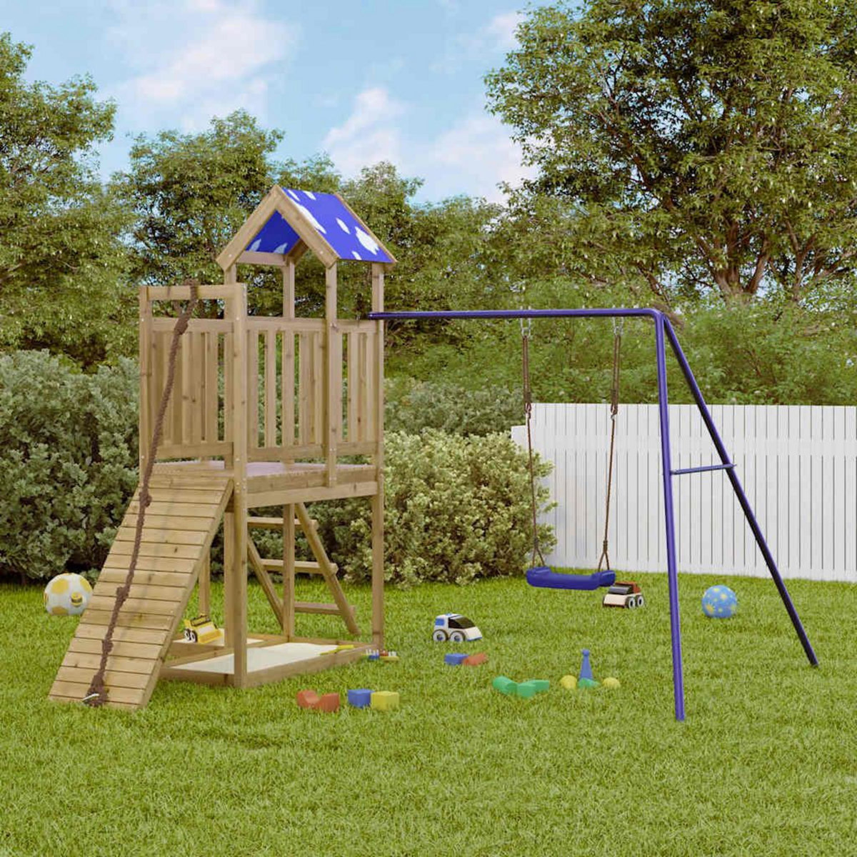 VIDAXL Aire de jeux d'exterieur bois de pin impregne