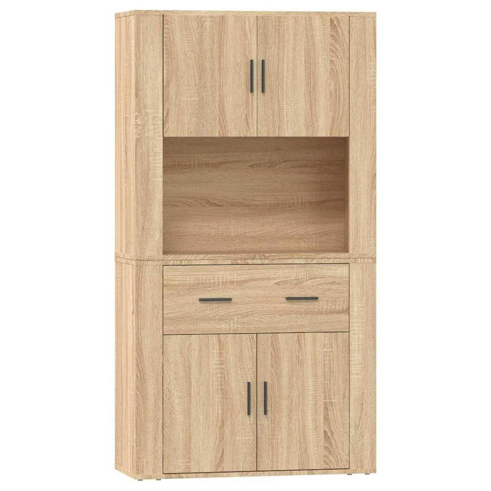 Voir la diapositive 2 : VIDAXL Buffet haut chene sonoma bois d'ingenierie