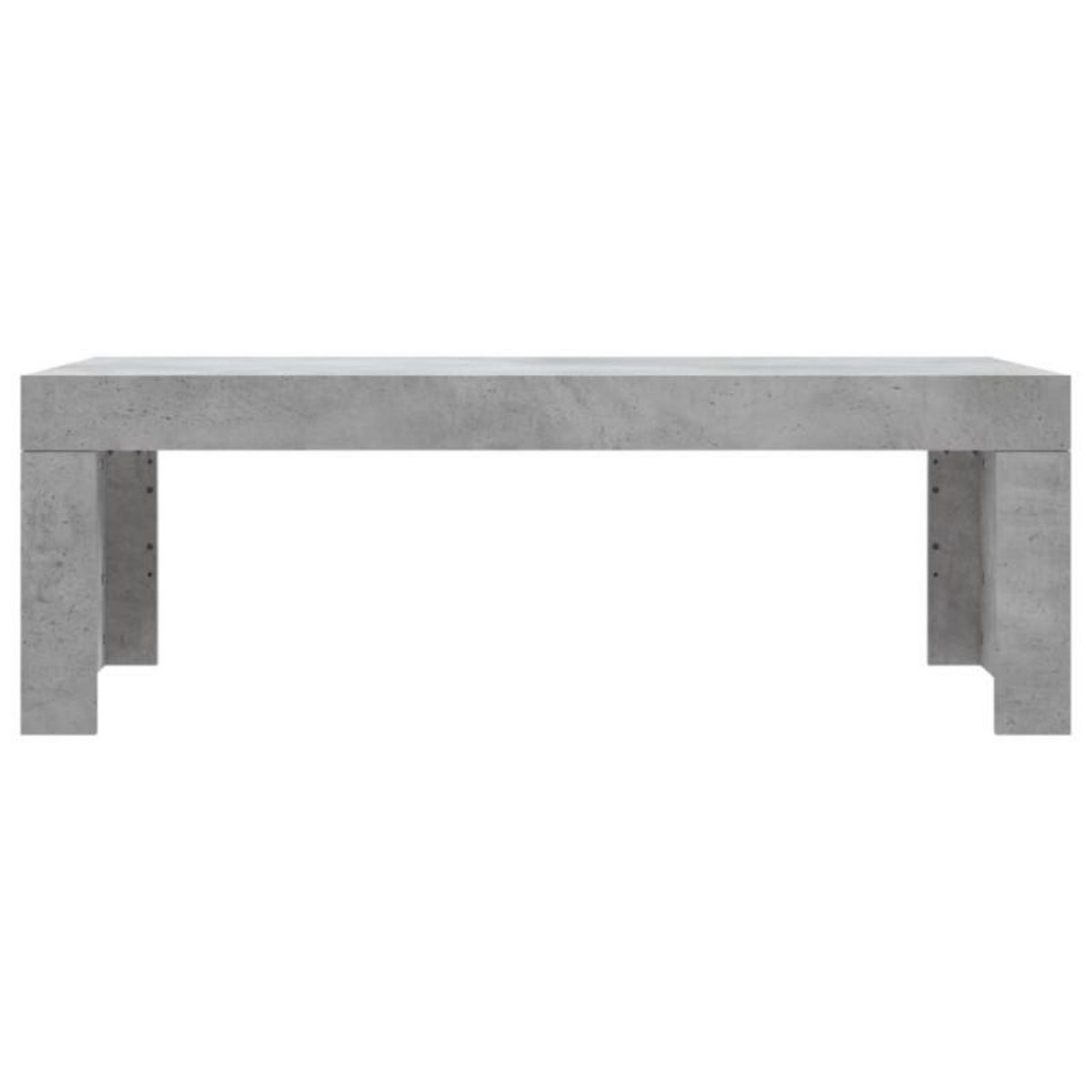 VIDAXL Table basse gris béton 102x50x36 cm bois d ingénierie