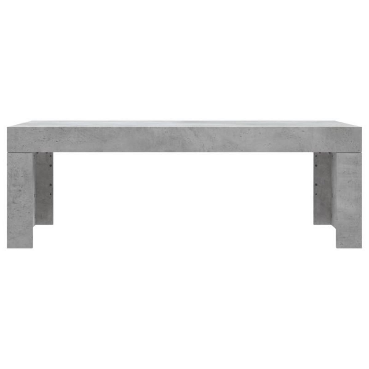 VIDAXL Table basse gris béton 102x50x36 cm bois d ingénierie