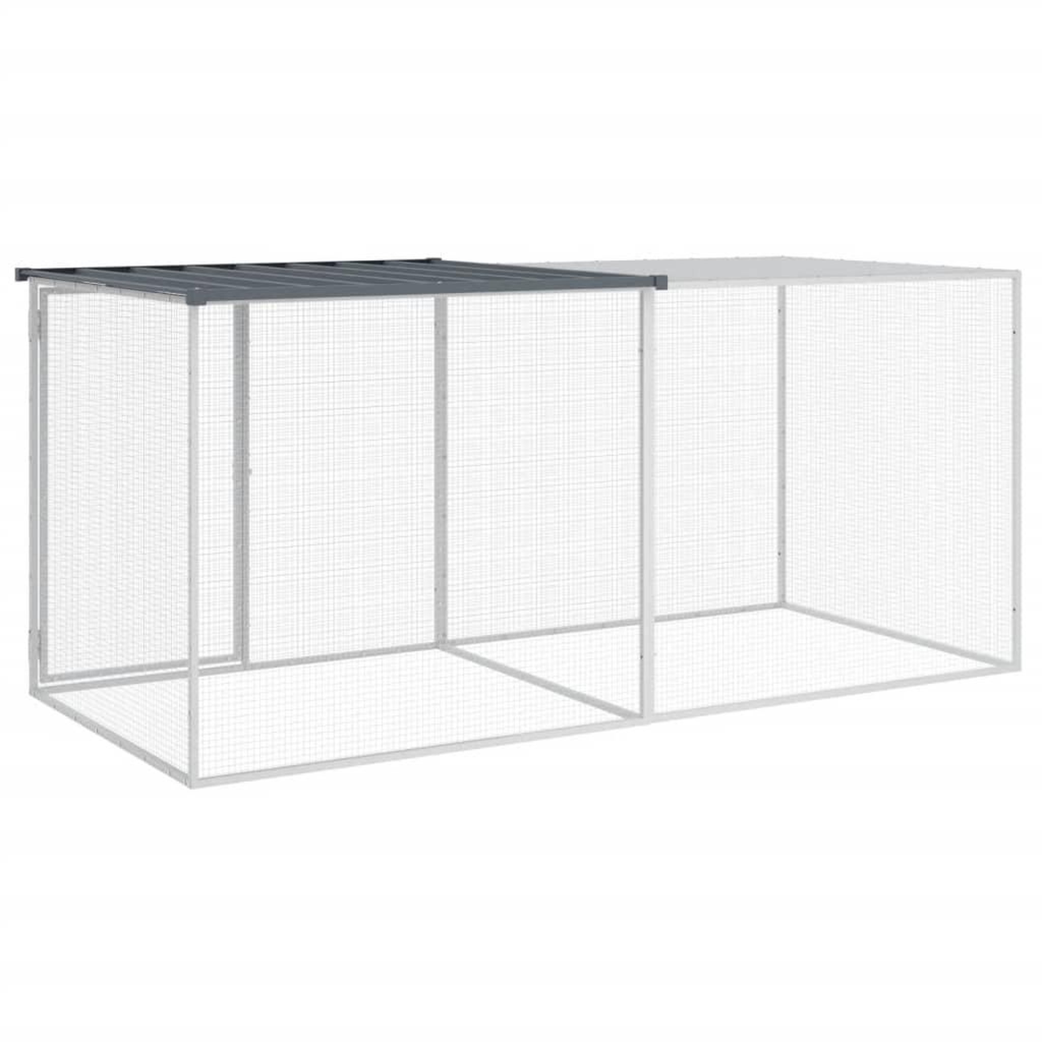 Voir la diapositive 5 : VIDAXL Poulailler avec toit anthracite 203x98x90 cm acier galvanise