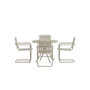Voir la diapositive 2 : Paris Prix Ensemble Table de Jardin & 4 Chaises  Chios  90cm Beige