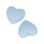 Voir la diapositive 1 : Artemio 2 perles silicone coeur - 29 x 19 x 12 mm - bleu pastel