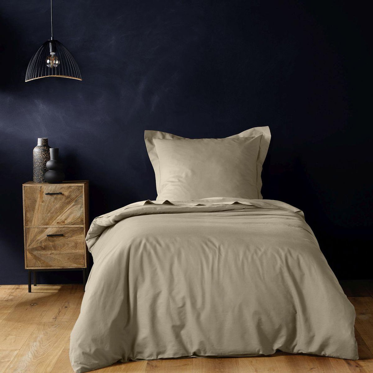 Paris Prix Housse de Couette  Lina  140x200cm Sable