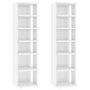Voir la diapositive 2 : VIDAXL Armoires a chaussures 2 pcs Blanc brillant 27,5x27x102 cm