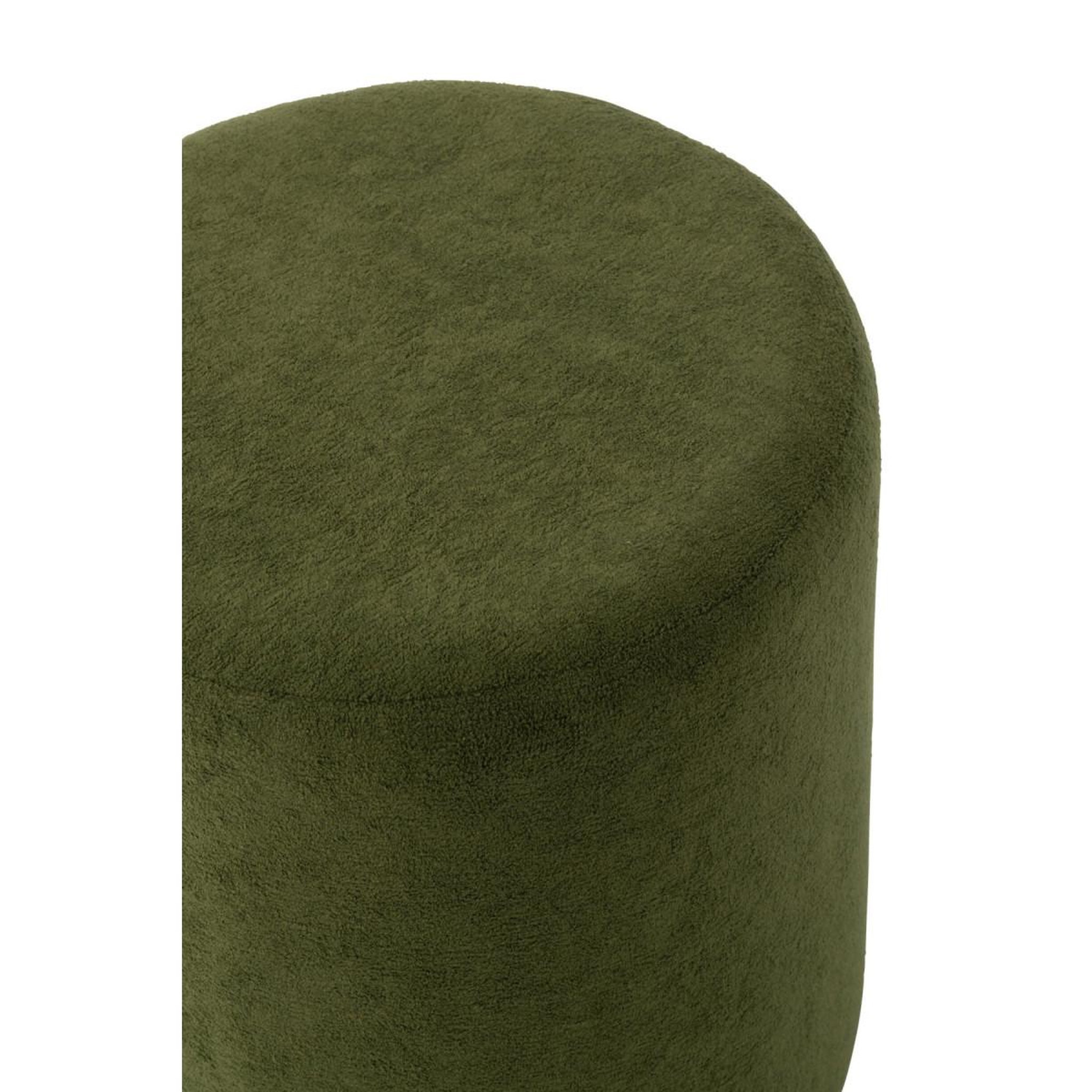 Voir la diapositive 3 : J-LINE Pouf cylindrique  moon  41cm vert