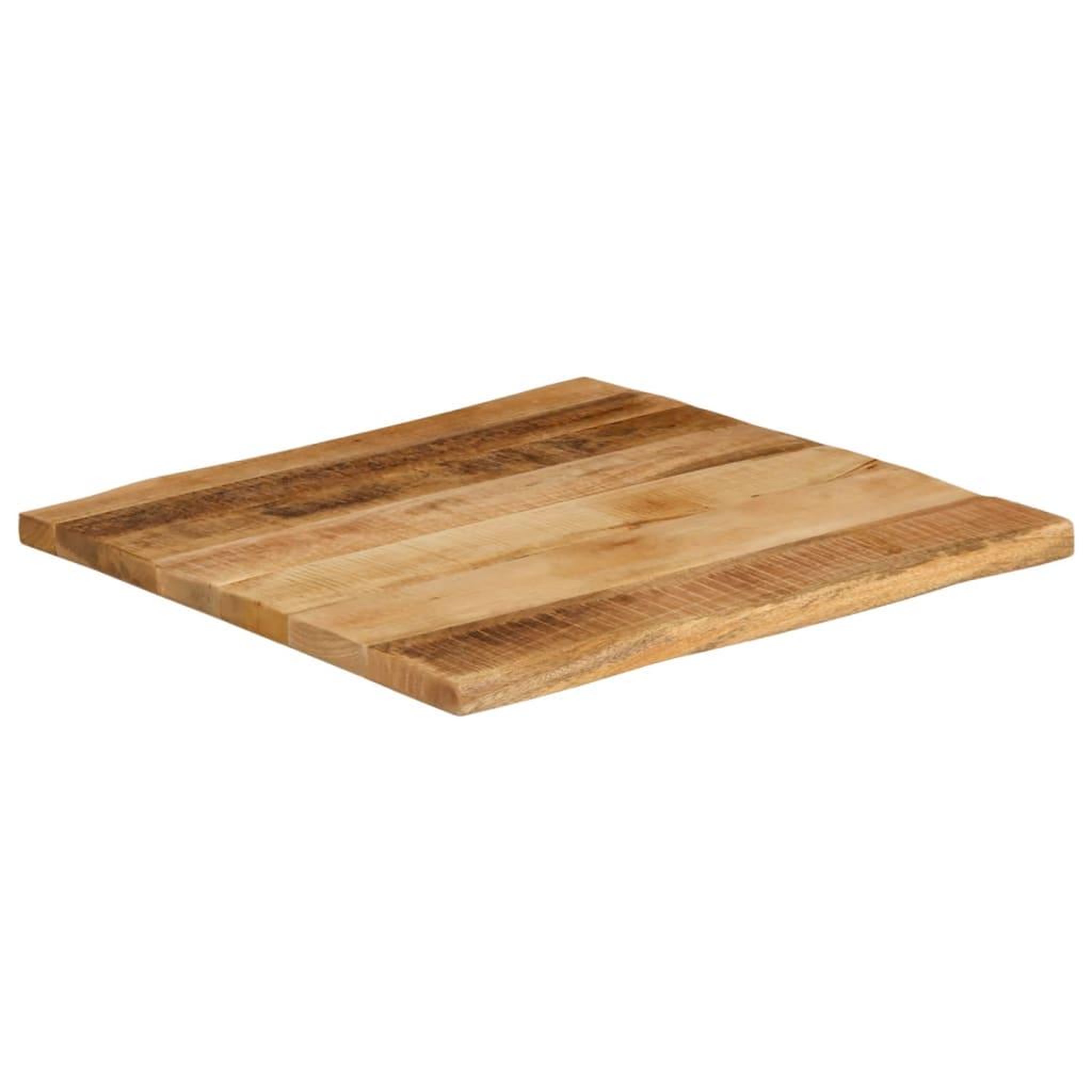 Voir la diapositive 2 : VIDAXL Dessus de table bord vivant 60x60x2,5 cm bois de manguier brut