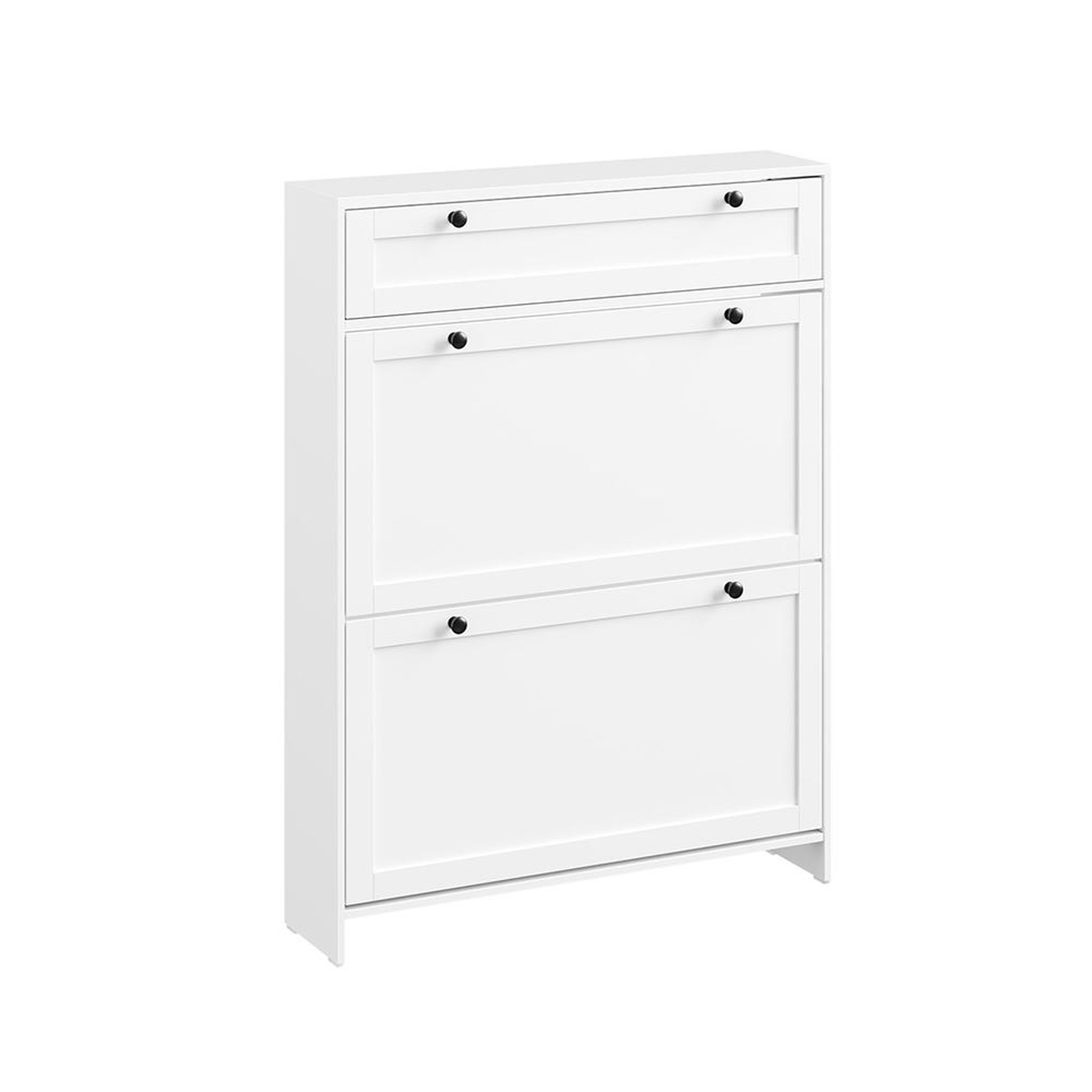 SOBUY SoBuy - Meuble À Chaussures avec un tiroir - Blanc - 80x19x107cm - Nordique - FSR207-W