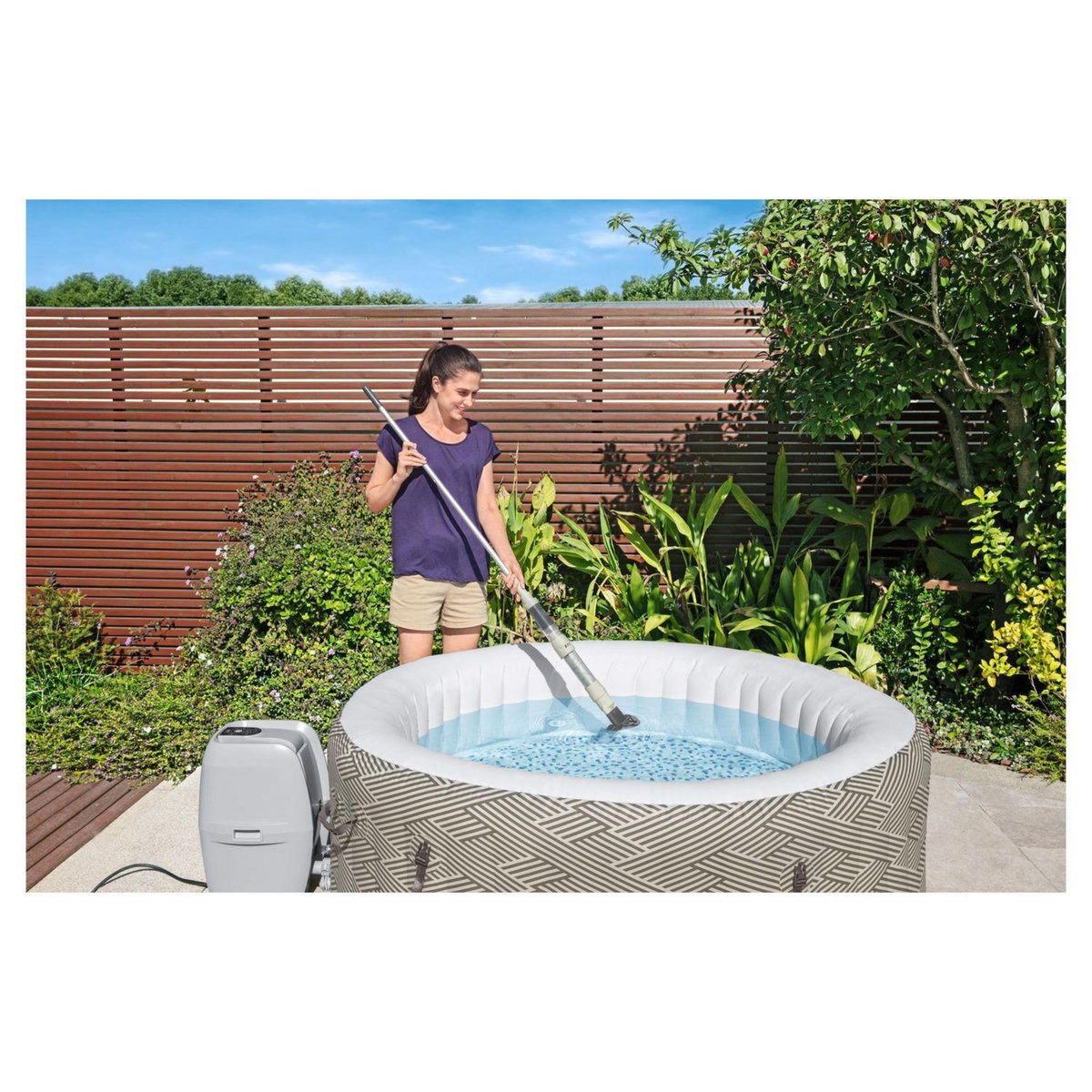 BESTWAY Balai aspirateur électrique pour piscine et spa AQUASCAN