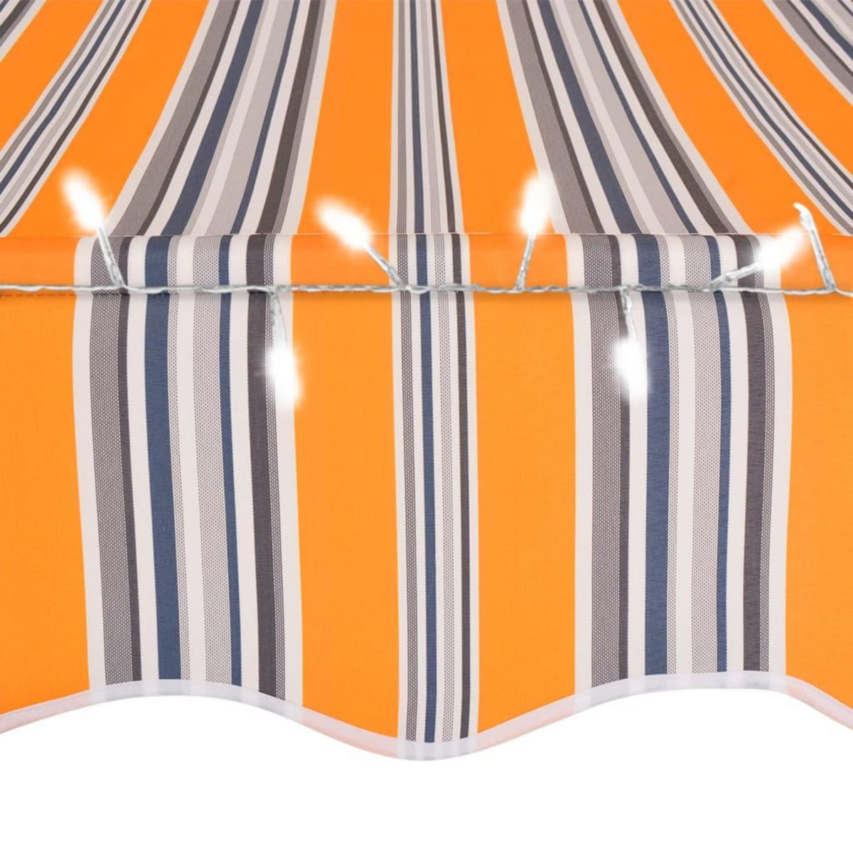 VIDAXL Auvent manuel retractable avec LED 250 cm Jaune et bleu