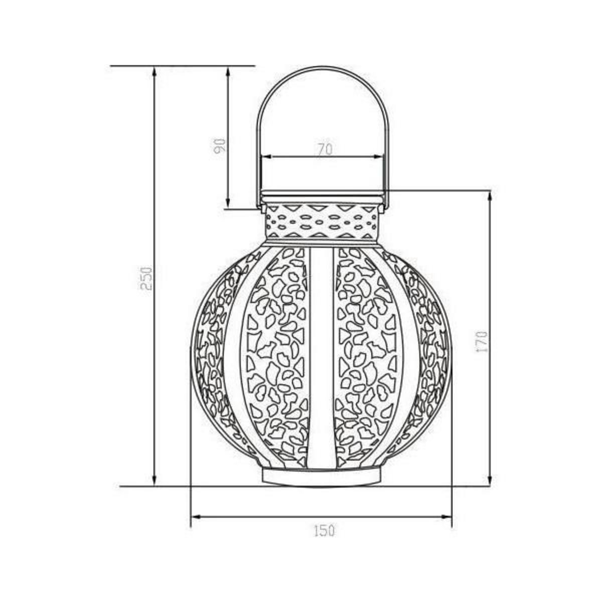 Galix Lanterne métal vintage beige 10 Lumens H17cm - GALIX