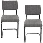 TOILINUX Lot de 2 Chaises Alban. Coloris disponibles : Gris