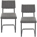 TOILINUX Lot de 2 Chaises Alban. Coloris disponibles : Gris