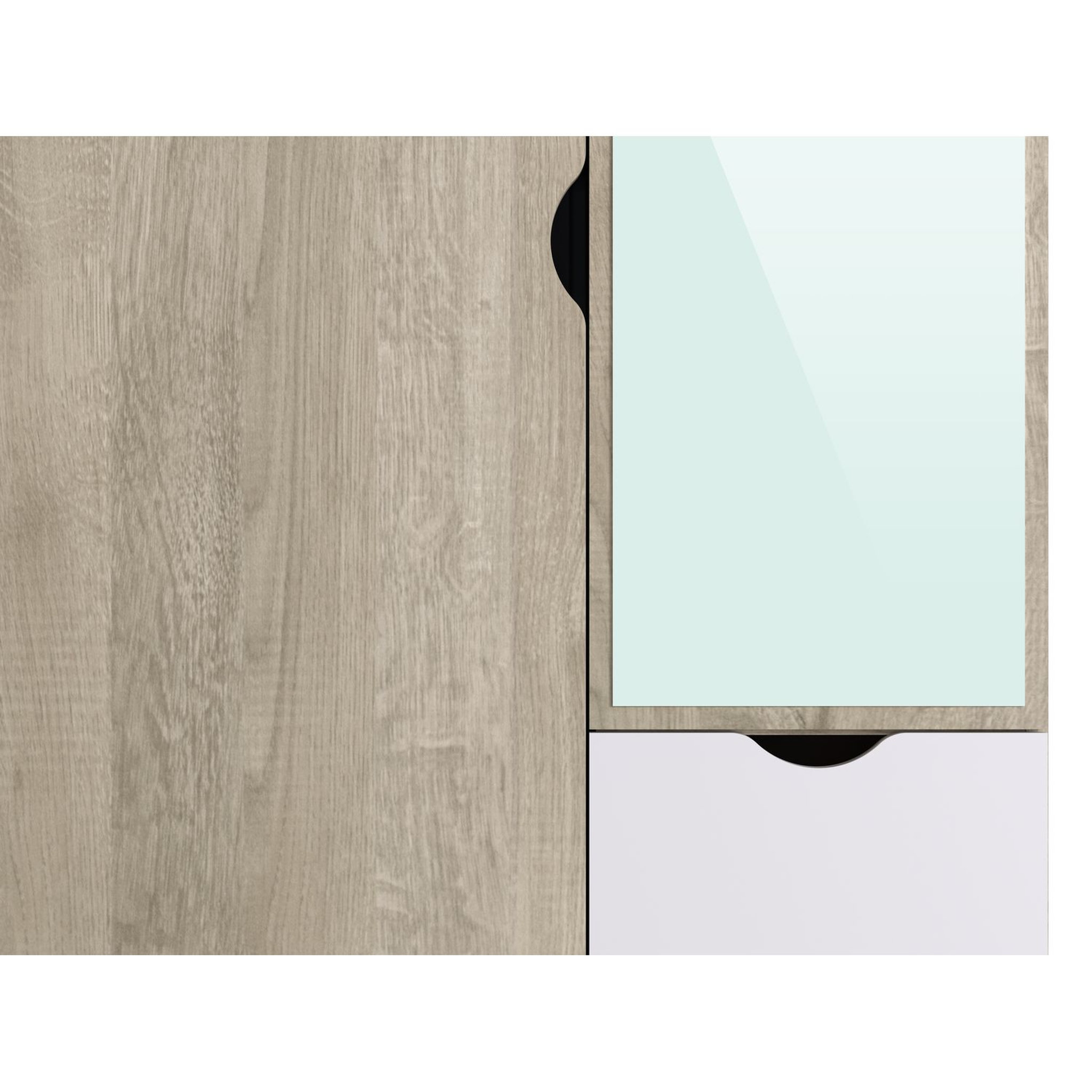 Voir la diapositive 3 : Armoire 2 portes 2 tiroirs et miroir AUGUSTINE