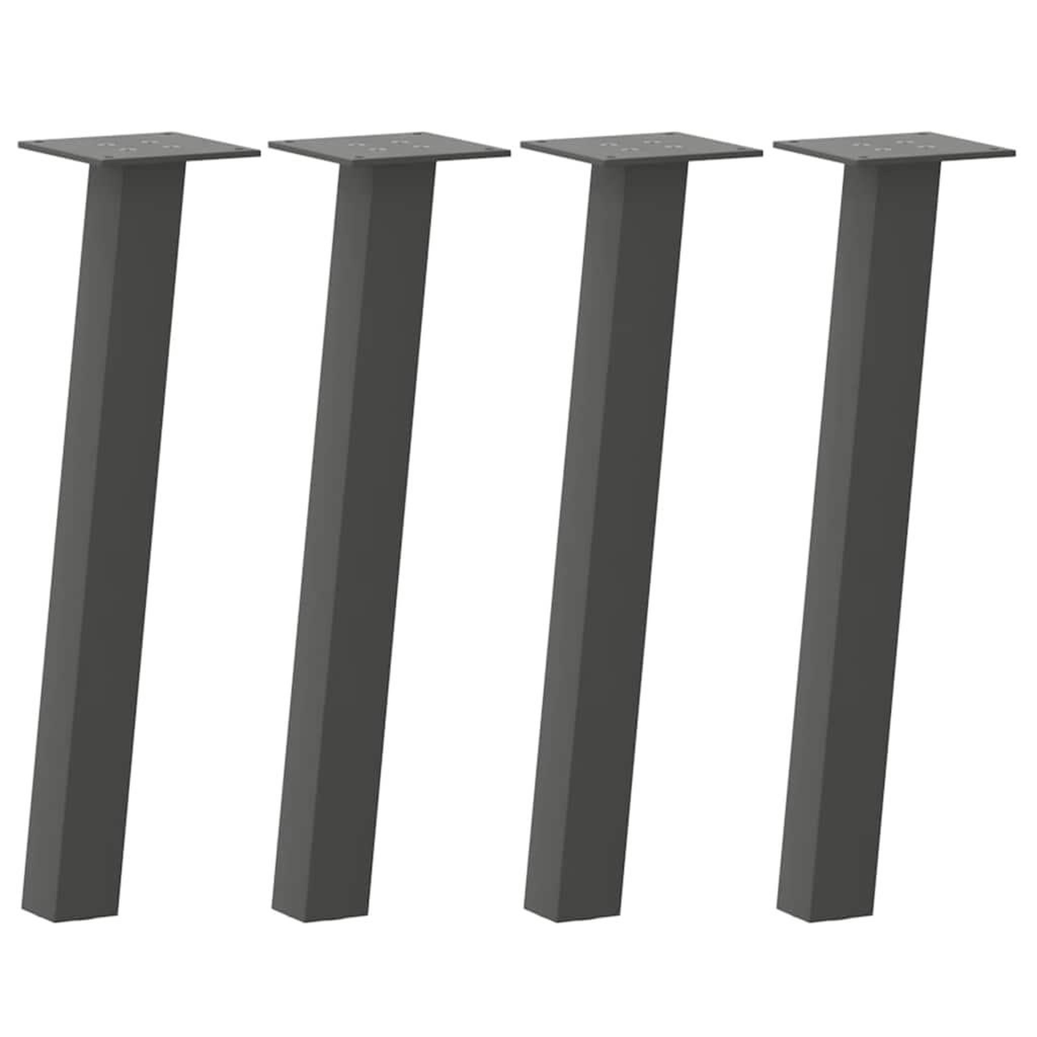Voir la diapositive 2 : VIDAXL Pieds de table basse 4 pcs anthracite 42 cm acier
