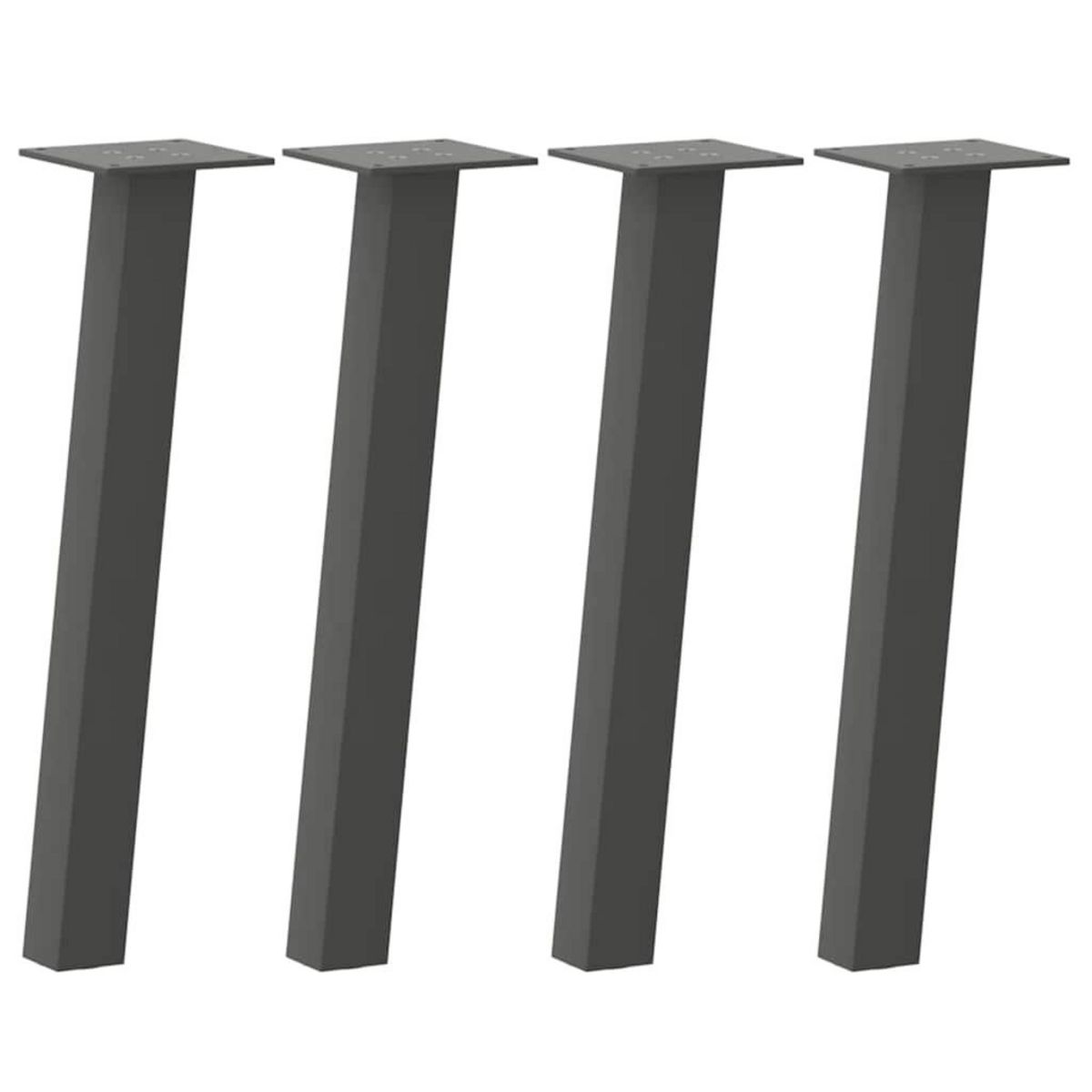 VIDAXL Pieds de table basse 4 pcs anthracite 42 cm acier